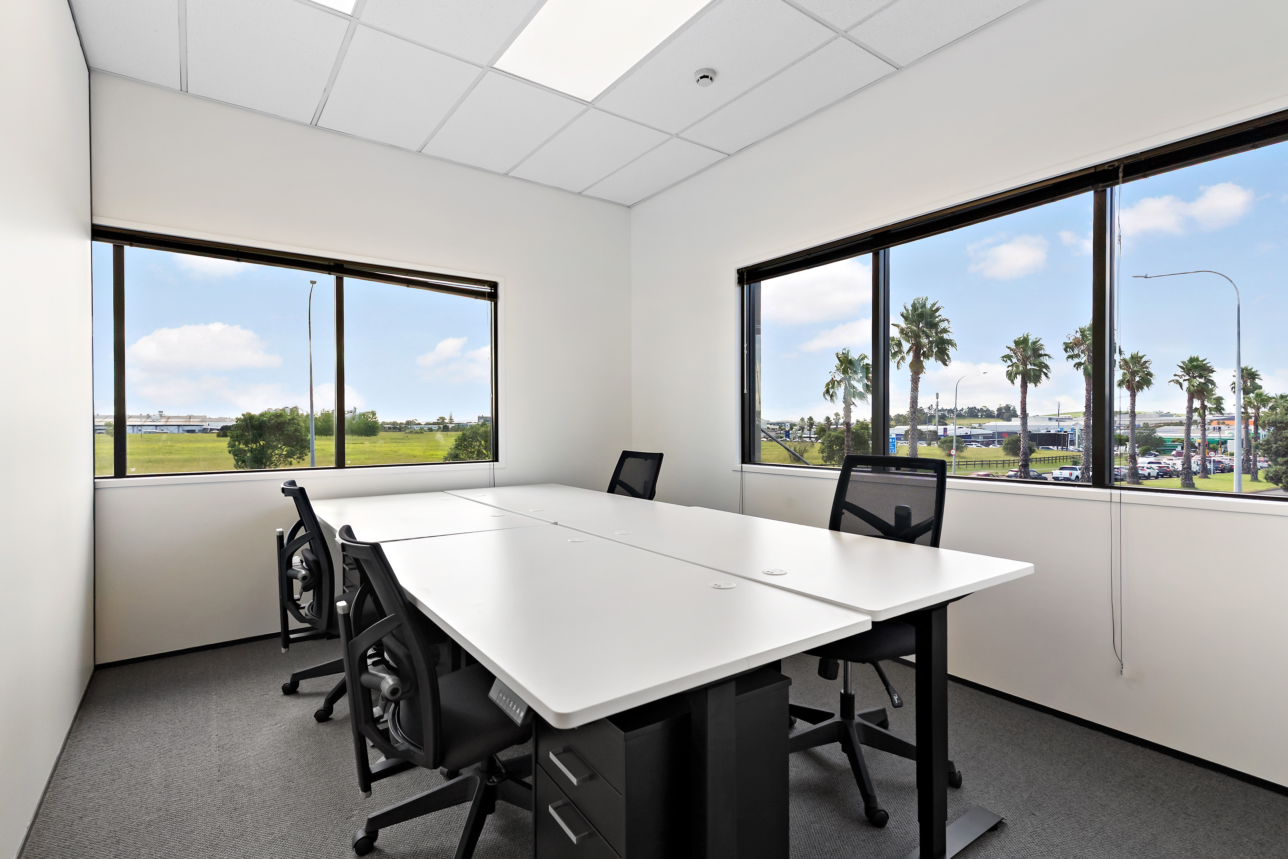 Thinkspace Botany corner private office suite with panoramic views of East Auckland